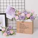 MARTINE MALL 12 Packs Peonies Artificial Flowers, Pinkish-Purple Artificial Peonies, Silk Peonies Flowers Fake peonies Artificial Flowers Peonies Bouquet for Centerpiece Table Wedding Party Home Decor