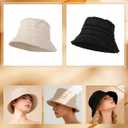 2Pc Double-Sided Fishing Hat with Protection for Women, Large Head Circumference Design to Make Face Appear Smaller, UV-Blocking Hat Multicolor