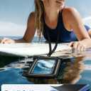 Lamicall IP68 Floating Waterproof Phone Pouch - [2 Pack] Water Proof Phone Case with Lanyard for iPhone 17 16 15 14 13 Pro Max, Galaxy S26 S25 S24 Ultra, Beach Cruise Gifts for Mothers Day, 4-8.5"