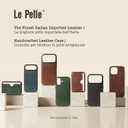 Handcrafted Premium Italian Leather Case for iPhone 17 - [Built-in Camera Control] - Compatible with Magsafe - Two-Tone Effect with Unique Patina Over Time - Cocoa Brown