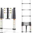 RIKADE Telescopic Ladder, 10.5FT Aluminum Telescoping Ladder with Non-Slip Feet, Portable Extension Ladder for Household and Outdoor Working, 330lb Capacity