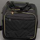 Knitting Bag Backpack, Yarn Organizer with USB Charging Port, Quilted Backpack for Women, Valentines Day Gifts Large Travel Crochet Bag Totes for Crochet Hooks, Knitting Needles, Yarn Supplies, Black (15.6 Inch)