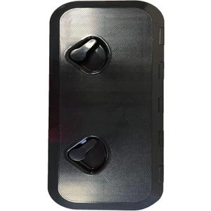 Marine Boat Deck Rectangular Access Hatch - White/Black, Lock and Key/Regular