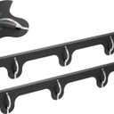 Stove Gap Covers - 2 Pack Stainless Steel Stove Gap Filler, Heat Resistant Oven Gap Filler - Length 23.4" Width 0.79", Spring Clip Design Non-Slip Stove Guard Between Stove Top & Counter - Black, Fixed 23.4"