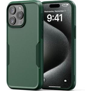 NTG2023 New Designed for iPhone 15 Pro Max Case, Heavy-Duty Tough Slim Shockproof [2 Layer Structure][Military Grade Protection] Phone Case for iPhone 15 Pro Max(6.7 Inch), Midnight Green