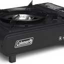 Coleman Classic 1-Burner Butane Stove Portable Camping Stove with Carry Case & Push-Button Starter Includes Precise Temperature Control & 7650 BTUs of Power for Camping Tailgating & More (Black)