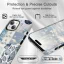 Compatible for iPhone 13 Pro Case Compatible with MagSafe [6ft Drop Tested] Rugged Shockproof Protective Phone Case for Women Men Summer Coastal Sea Shell Ocean Collage Blue Aesthetic Design