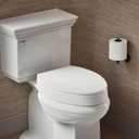 KOHLER 25875-0 Hyten 3" Height, Elevated Soft Close Elongated Toilet Seat, Contoured Seat with Grip-Tight Bumpers, Quick-Attach Hardware, No Slam Toilet Seat, White