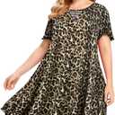 MONNURO Plus Size Nightgown for Women Ruffle Seams Sleeping Shirt Dress with Pockets Sleepwear House Dress Loungewear (XL)