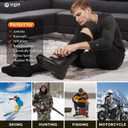 SAVIOR HEAT Heated Socks for Men Women Rechargeable Battery Electric Socks Winter Foot Warmer Outdoor Skiing Hunting Fishing (Black)