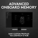 Logitech G502 Hero High Performance Wired Gaming Mouse, Hero 25K Sensor, 25,600 DPI, RGB, Adjustable Weights, 11 Programmable Buttons, On-Board Memory, PC/Mac - Black