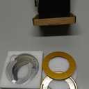 Zonon Circle Drawing Maker Stainless Steel Adjustable Round Circle Template Tool Ring Making Tool with Black Flannelette Bag for Drafting, 125 mm(Yellow)