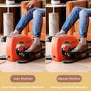 Under Desk Elliptical Machine for Seniors Rehab Electric Seated Leg Foot Pedal Exerciser Bike, Portable Trainer for Home & Office with Remote and LCD Monitor, Orange