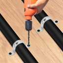300 PCS 1 Inch Stainless Steel Rigid Pipe Strap, M25 Conduit Clamps, U Bracket Mounting Clamps with Two Hole, U Tube Pipe Clamp for Chemical Industry, Commercial