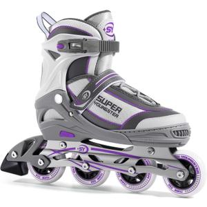 Women's Adjustable Inline Skate, Roller Skates Blades for Female Adults (Large-Women 5-8, Purple)