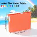 10pcs Hanging File Folders Letter Size, Plastic Hanging Folders, 2" Expandable File Folders Hanging with Tabs, File Organizer for Home Office School Document Organization, Assorted Colors