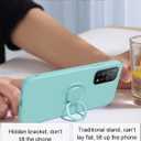 Compatible with Xiaomi Mi 10T Pro Case with Ring Kickstand Green,for Xiaomi Mi 10T Pro Phone Case Silicone Liquid with Soft Microfiber Lining Slim Shockproof Protective Cover (Blue)