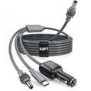 3 in 1 Starlink Mini Cable 10FT/3M, 18AWG Starlink Mini 100W High-Speed USB C/Car Charger/DC to DC Power Cable Starlink Mini Car Cigarette Lighter Replacement Waterproof Extension Cable Accessories