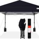 Best Choice Products 12x12ft Pop Up Canopy Tent, Outdoor Shade, 1 Person 1 Minute Set Up, Carry Case, 4 Weight Bags - Black
