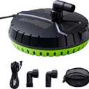 Automatic Pool Cover Pump, 1500GPH Submersible Sump Pump for Pool Draining, 25FT Power Cord, 2 Adapters, Available for Swimming Pool Covers, Swimming Pools, Fish Tanks, Ponds, Green