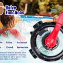 CIPU 6-Way Multiport Pool Valve Replacement for Sand Filter Systems, Multiport Valve with Filter, Backwash, Rinse, Waste, Recirculate, Closed Settings, Handle Sand Filter Valve for Above Ground Pools