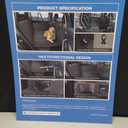 Lekereise Back Seat Extender for Dogs, Hard-Bottom Hammock Holds up to 400 lb, Waterproof with Mesh Window & Storage Pockets  Universal Fit, Black (For Cars/ Mid-Size SUV/ Small Truck)