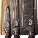 Thyme & Table Knife Set Non Stick Stainless Steel with Santoku Knife & Comfort Grip Handle