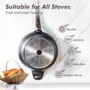 SENSARTE Nonstick Frying Pan Skillet with Lid, 10.5 Inch Deep Frying Pan, 3.8 Qt Non Stick Saute Pan with Cover, Induction Pan, Healthy Non Toxic Cooking Pan with Helper Handle, PFOA PFOS Free