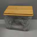 MUDEELA 2 Set Pantry Organizers and Storage, Bag Dispenser with Bamboo Top, Bag Holder Under Sink Organizer for Onion, Potato, Fruit, Produce, Vegetable, Clear (11-7/32"L*7" W*7-1/8"H)