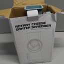 KEOUKE Rotary Cheese Grater Hand Crank White - Shredder Slicer Grinder 3 Stainless Steel Blades, Stable Suction, Labor-Saving Handle, Safe Kitchen Tool for Cheese, Vegetable, Nuts, Chocolate