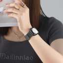 For Apple Watch Band 49mm 46mm 42mm 45mm 41mm 44mm 40mm 38mm, iWatch Bands Magnetic Metal Strap Women Men Stainless Steel Bracelet Wristband for Apple Watch Ultra/2 Band Series 10 9 8 7 SE 6 5 4 3 2 (Black)