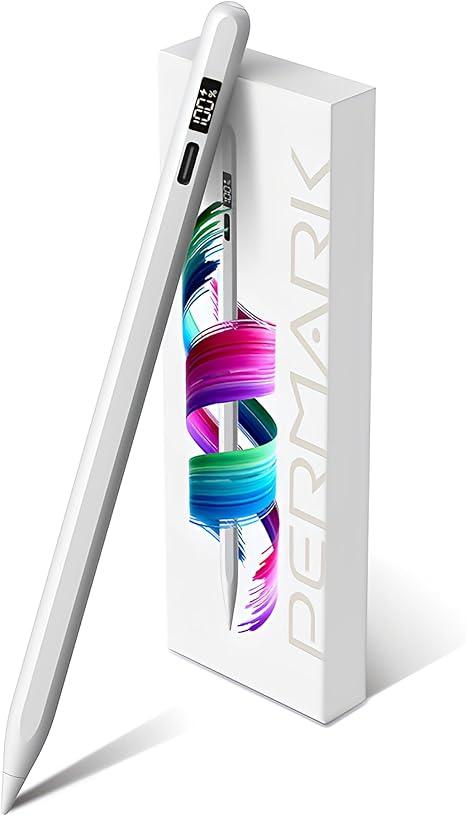 Pencil for Apple iPad 11th/10th/9th with LED Power Display, 15Mins Fast Charge, Stylus Pen for iPad 10/9/8/7/6th,11th A16,Air 11/13 M2/M3,Pro 11/13 M4,Pro 12.9",Air 5/4/3,Mini 7/6/5(White)