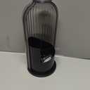 YOOLENS Makeup Brush Holder with Lid 360 Rotating Clear Dustproof Make Up Organizers for Vanity Bathroom Countertop, Black