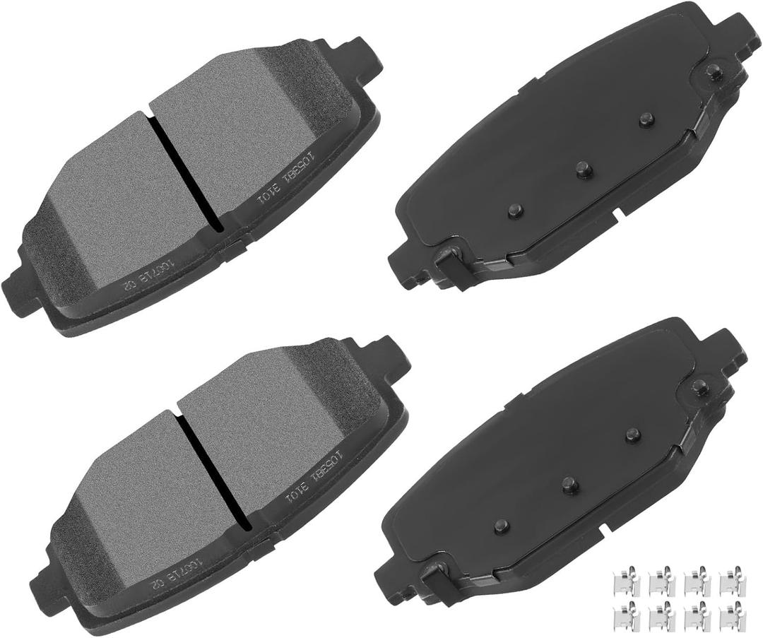 cciyu D1596 Rear Semi-Metallic Disc Brake Pads Kit For Chrysler Town & Country 12-16,For Dodge Grand Caravan 12-19,For Dodge Journey 12-18,For Ram C/V 12-15,For Volkswagen For Routan 12-14 4PCS