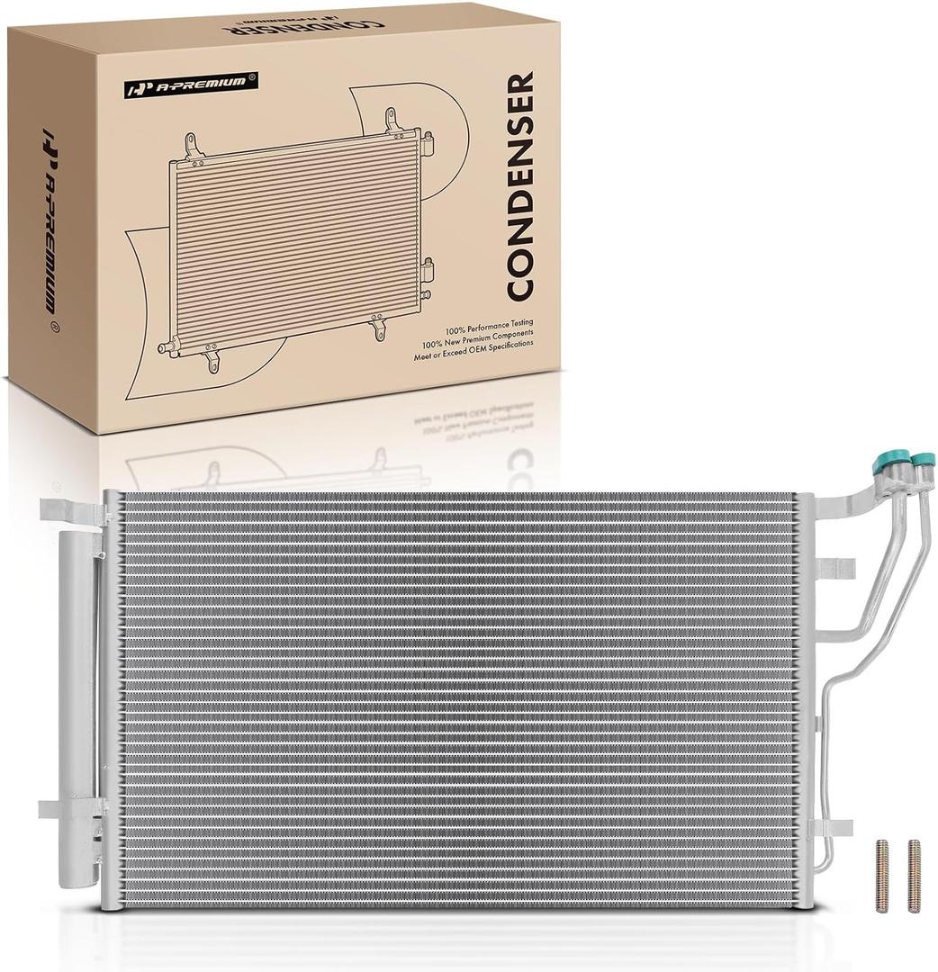 A-Premium Air Conditioning A/C Condenser Compatible with Kia Optima 2016 L4 2.4L, Replace# 97606C1001