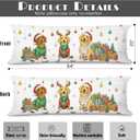 Christmas Cute Dog 20x54 Body Pillow Cover, Dog Lover Owner Gifts, Cozy Winter Dachshund and Golden Retriever Christmas Decorative Long Pillow Cases for Bed Couch (Color 15)