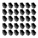 TOUCAN Stair Spindle Shoes for Indoor Staircase Balusters, Satin Black Slant Shoes with Screw Apply to 1/2Square Iron Balusters(30pcs)