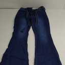 KDF High Waisted Bell Bottom Jeans for Women Flare Jeans for Women Stretch Wide Leg Jeans (14, #024_dark Blue(with Belt))