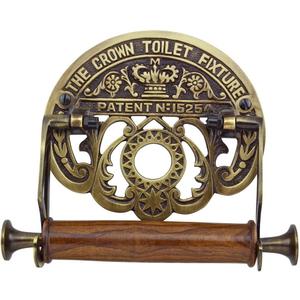Renovators Supply Manufacturing Toilet Paper Holder Stand Wall Mount 7.5 in. Brass Toilet Paper Roll Holder