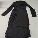 ZESICA Women's 2025 Fall Long Sleeve Bodycon Dress Mock Neck Wedding Guest Cocktail Party Long Midi Dresses Medium Black, Medium 