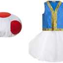 Ruikajia Adorable Mushroom costume Toad Female Version Costume 8T