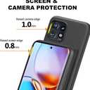 for Motorola Moto Edge Plus 2023/Motorola Edge+ 5G UW 2023/Edge 40 Pro/Edge X40 Phone Case with 360 Rotatable Ring Holder Stand and Card Holder case for Moto Edge Plus 2023 Cover - Black