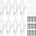 European Mount Skull Hanger Metal - Euro Wall Mount Hooker for Deer, Antelope, and Small Game Animals, Complete with Screws, Ideal for Hunting Decor (White)