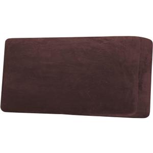 H.VERSAILTEX Velvet Stretch Individual Couch Cushion Cover Plush Cushion Slipcover for Loveseat Sofa Cushion Furniture Protector Seat Cushion Sofa Cover (1 Piece Sofa Cushion Cover, Brown)