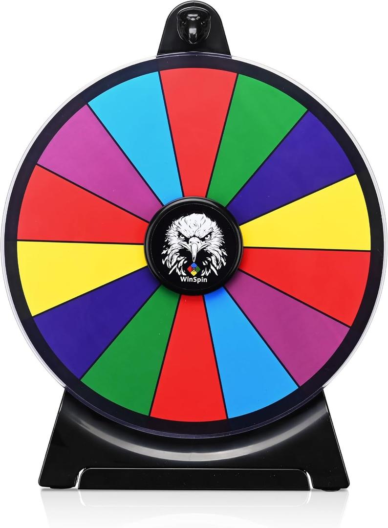 WinSpin 12" Prize Wheel 14 Slots Spinning Game Tabletop Fortune Game Eagle