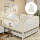 Bed Guard Rail for Toddlers - 1 Minute Quick Assembly & Double Side Lift with Safety Child Lock - Adjustable Height Baby Bed Rails for Queen King Full Size Bed(3 Packs, 78.7478.7474.8") (78.7478.7474.8 inches)