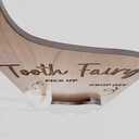 2-in-1 Design Tooth Fairy Tooth Holder Door Hanger with Money SlotIncluding Fairy Coins,Wooden Encourage Gift for Kids Children Boys Girls