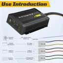 12V 25A DC to DC Charger with MPPT, IP68 Waterproof Smart On-Board Battery Charger with Anderson Plug Solar and Alternator Dual Input Fits for LiFePO4, AGM, STD,Gel, Cal