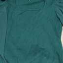MANGOPOP Square Neck Long Sleeve Short Sleeve Bodysuit for Women Mesh Ruffle Sleeves Going Out Tops (Medium, 04 Long Sleeve Deep Green)