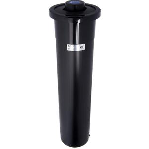 San Jamar One-Size-Fits-All Ez-Fit In-Counter Cup Dispenser Fits 8-46 Oz Cups with Interchangeable Gaskets for Restaurants, Dining Halls, and Fast Food, Plastic, 23.25 Inches, Black